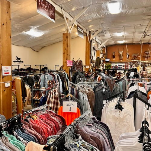 Clothing and apparel inside of McArthur store