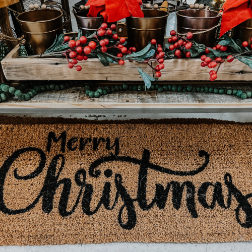 Christmas door mat