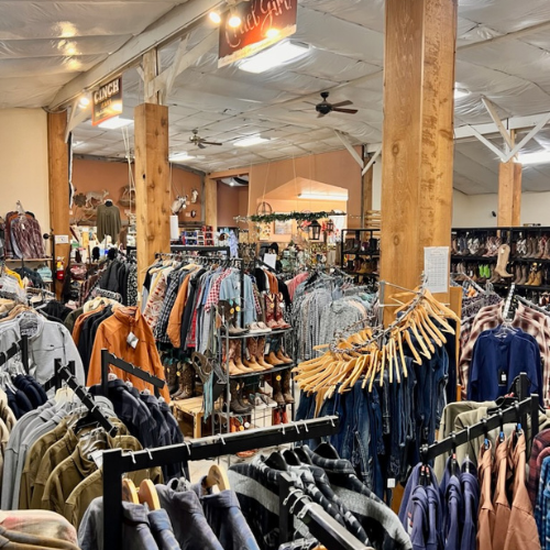 Clothing and apparel inside of McArthur store